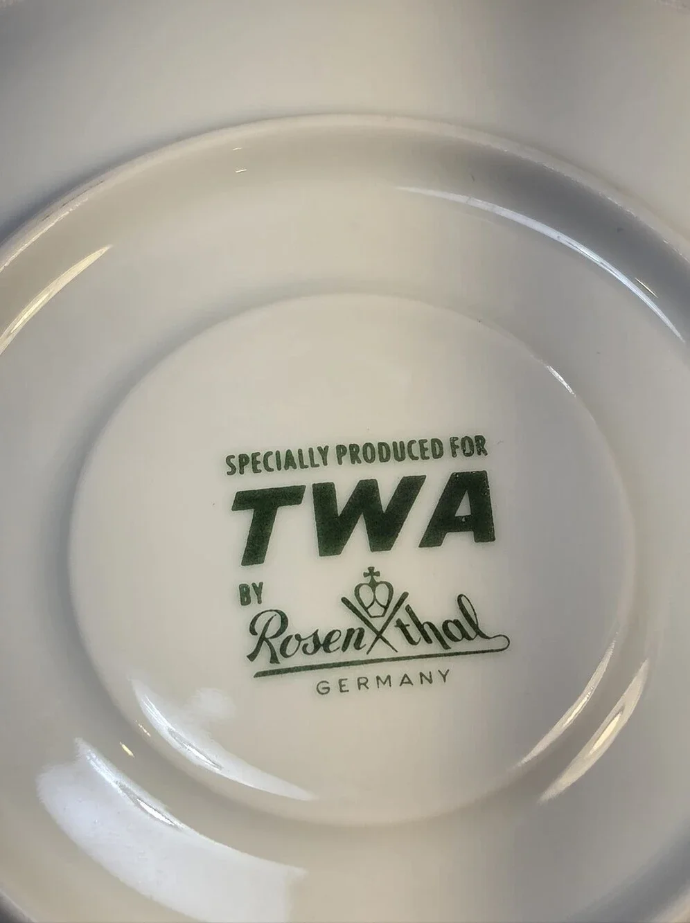 Vintage TWA Royal Ambassador First Class Cup Saucer Rosenthal Germany Airline